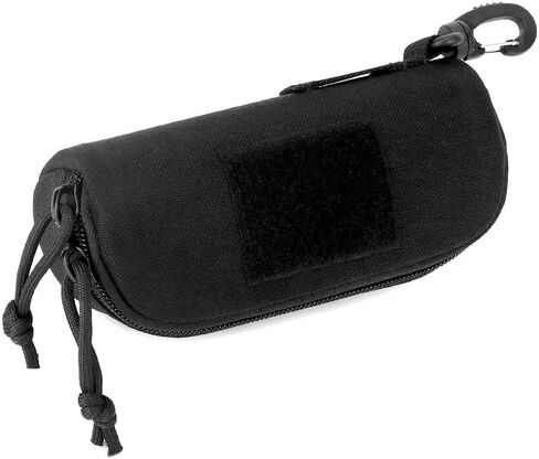 QWORK Tactical Eyewear Case - 1000D Nylon Shockproof Molle Sunglasses Pouch with Double Zipper and Quick Release Buckle in Saudi Arabia