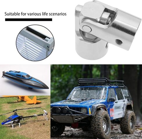 1 Set Metal Universal Coupling Gimbal Crank Drive Knee Joint M5 Carbon Steel Universal Joint Coupling Components for Blinds Rolling Shutter Model Vehicle Ship in Saudi Arabia