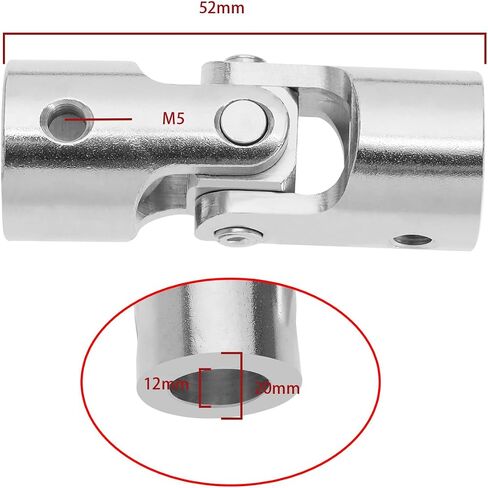 1 Set Metal Universal Coupling Gimbal Crank Drive Knee Joint M5 Carbon Steel Universal Joint Coupling Components for Blinds Rolling Shutter Model Vehicle Ship in Saudi Arabia
