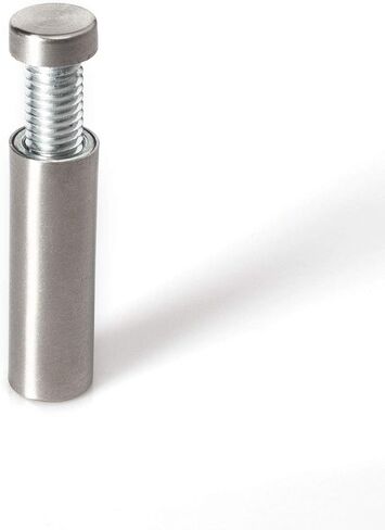 Stainless Steel Standoff 1/2 Inch Diameter x 1-1/2 Inch Barrel Length Brushed Finish for PVC, Glass and Acrylic Sign Stand Off Wall Anchors and Screws 2 Piece Small Sign Pack in Saudi Arabia