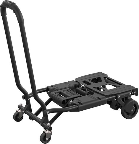 COSCO 12223BLK1E Shifter 2 في 1 شاحنة/عربة يدوية قابلة للطي مع لوحة كبيرة لأصابع القدم، أسود in Kuwait