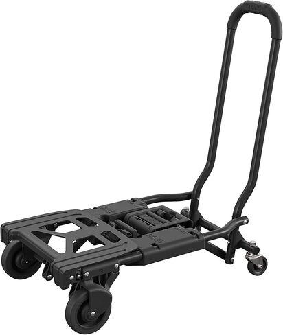 COSCO 12223BLK1E Shifter 2 في 1 شاحنة/عربة يدوية قابلة للطي مع لوحة كبيرة لأصابع القدم، أسود in Kuwait