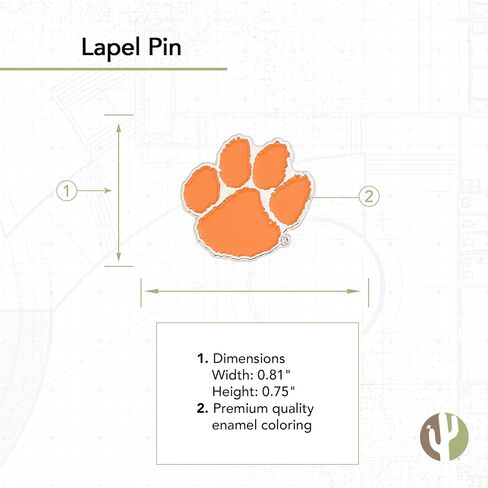 Desert Cactus Clemson University Lapel Pins Tigers Logo Enamel Made of Metal (Pin A) in Saudi Arabia