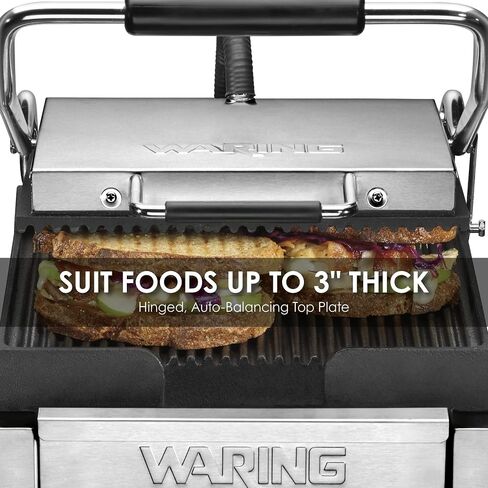 Waring Commercial WFG275 شواية تحميص مسطحة كاملة الحجم 14 بوصة × 14 بوصة، 120 فولت، 1800 وات، قابس 5-15 مرحلة in Saudi Arabia