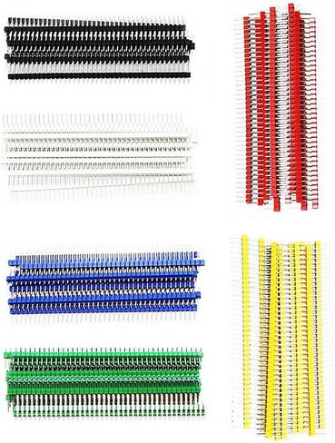 2.54mm 0.1" 1x40Pin Male+Female Socket Pin Row 40P Single Row Straight Male Socket Pin Header Connectors, Pack of 60 in Saudi Arabia