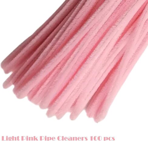 100 Pieces Light Purple Pipe Cleaner Craft Set,Thick Fuzzy Chenille Stem Pipe Cleaners for DIY Craft Projects and Decorations in Saudi Arabia
