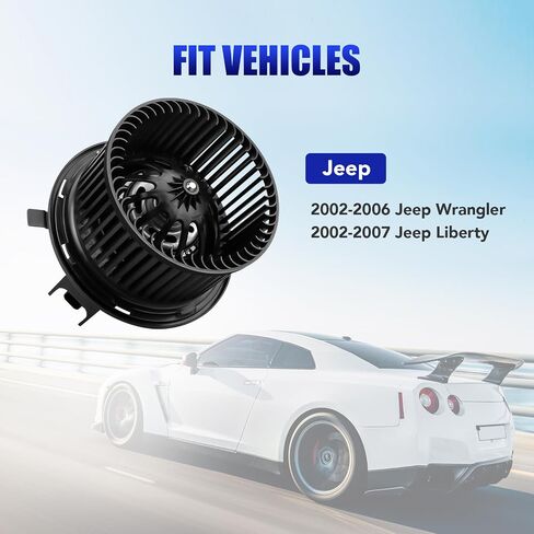Front AC Blower Motor with Fan Fits for 2002 2003 2004 2005 2006 Jeep Wrangler TJ Liberty Cherokee HVAC Heater Blower Motor Replaces# 700154 in Saudi Arabia