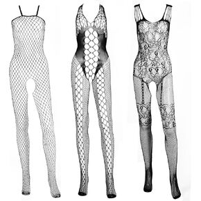 3 عبوات شبكة السمك للنساء ، شبكي من قطعة واحدة من قطعة واحدة ، ملابس طبقات أنيقة للارتداء اليومي أو تبدو البيان ، أسود in Kuwait