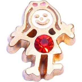 Goldtone Girl Birthstone July Floating Locket Charm in Saudi Arabia