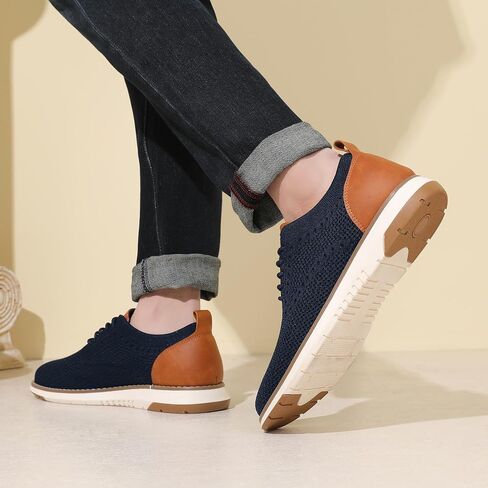 DECARSDZ Mens Mesh Fabric Fashion Sneakers Casual Oxfords Shoe Breathable Walking Shoes in Kuwait