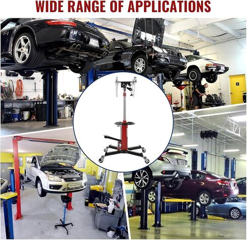 GAOMON Transmission Jack,Heavy-Duty 1322 Lbs with 2-Stage Adjustable Telescoping Lift, Foot Pedal Control, and 360° Swivel Wheels for Garage and Workshop Use in Saudi Arabia