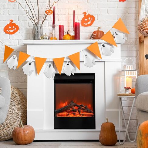 TBD DECOR 16 Pcs Halloween Hanging Ghosts Ornaments 5.5inch Small Hanging Ghost Tree Ornaments for Halloween Party Home Tree Holiday Decor in Saudi Arabia