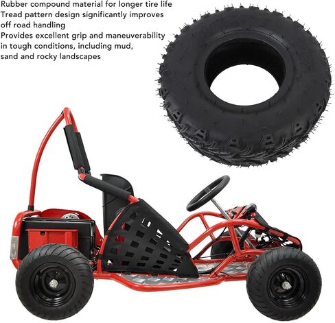 fosa ATV Tire 14x5.00-6 Off Road Tire 6 Inch Cart Replacement High Traction Durable Rubber Puncture for ATV Quad, Off Road, Go Kart, Cart, Mini Bike with in Saudi Arabia