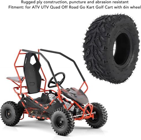 fosa ATV Tire 14x5.00-6 Off Road Tire 6 Inch Cart Replacement High Traction Durable Rubber Puncture for ATV Quad, Off Road, Go Kart, Cart, Mini Bike with in Saudi Arabia