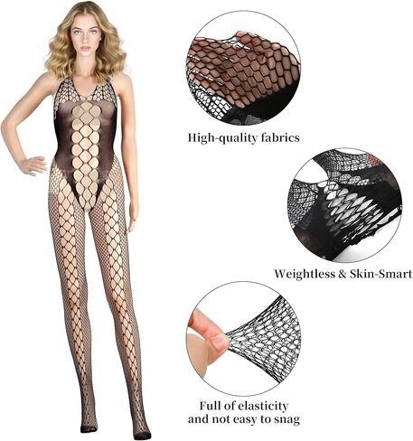 3 عبوات شبكة السمك للنساء ، شبكي من قطعة واحدة من قطعة واحدة ، ملابس طبقات أنيقة للارتداء اليومي أو تبدو البيان ، أسود in Kuwait