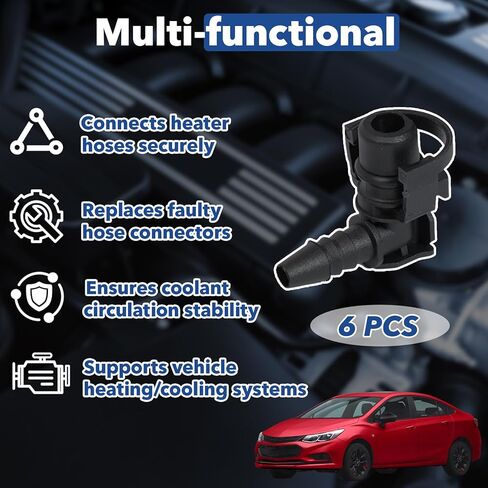 6 PCS 55354565 Throttle Valve Thermostat Body Heater Water Pipe Hose Connector, Replace Part 55574685, 55569809, Fit for Chevrolet Cruze, for Sonic, for Trax, for Buick Encore 1.4L 1.6L 1.8L 2013-2021 in Kuwait