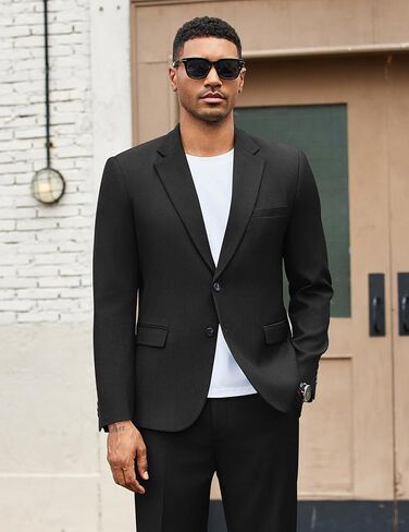 COOFANDY Men's 2 Piece Suits Slim Fit Two Buttons Casual Blazer Jacket and Pants Set Tuxedo Suit for Wedding Prom Business in Saudi Arabia