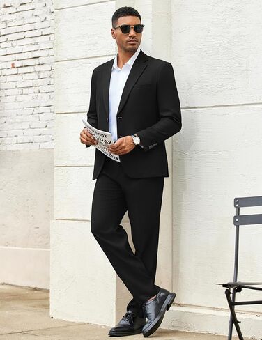 COOFANDY Men's 2 Piece Suits Slim Fit Two Buttons Casual Blazer Jacket and Pants Set Tuxedo Suit for Wedding Prom Business in Saudi Arabia