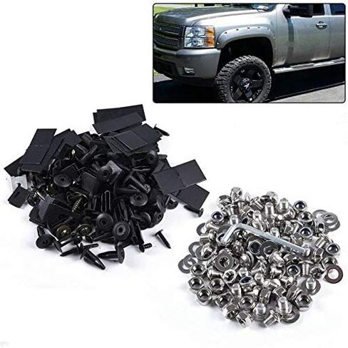 Fender Flares Screw/Bolt Hardware مجموعة مجموعة متوافقة مع نمط Chevy Universal Pocket/Prowt in Kuwait