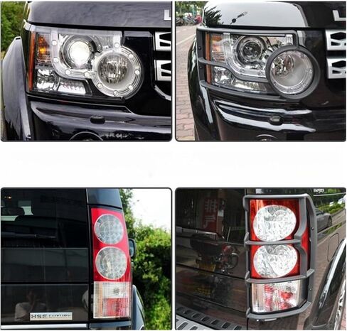 ABS Car Front Headlight + Rear Tail Light Lamp Cover Trim Compatible For Land Rover Discovery 4 LR4 2010 2011 2012 2013(Rear) in Saudi Arabia