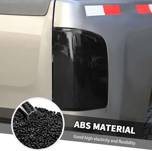 Jimen Fit for Chevrolet Silverado/GMC Sierra 2007-2013, 2PCS Smoked Taillight Cover Tint Rear Tail Light Bezel Trim in Saudi Arabia