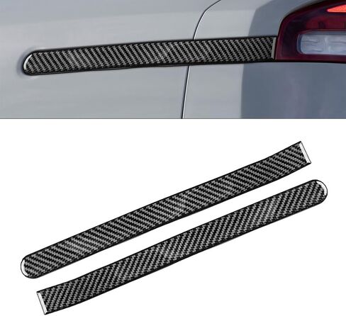 SIKUAI 2Pcs Carbon Fiber Rear Brake Light Trim Strip Tail Side Lamp Sticker Black For KIA Stinger 18-23 in Saudi Arabia