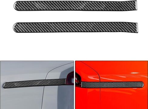 SIKUAI 2Pcs Carbon Fiber Rear Brake Light Trim Strip Tail Side Lamp Sticker Black For KIA Stinger 18-23 in Saudi Arabia