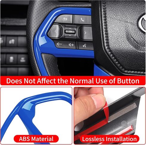 إطار تزيين عجلة القيادة مناسب لعام 2024-2026 تويوتا 4Runner N500 & 2025 Tacoma Carbon Livers ABS Material Thinking Bar Modification 2025 4Runner Accessories (Wood Grain) in Saudi Arabia