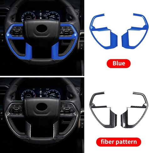 إطار تزيين عجلة القيادة مناسب لعام 2024-2026 تويوتا 4Runner N500 & 2025 Tacoma Carbon Livers ABS Material Thinking Bar Modification 2025 4Runner Accessories (Wood Grain) in Saudi Arabia