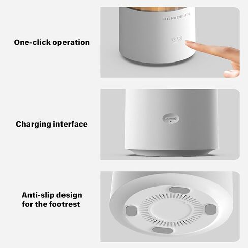 Portable Car Essential Oil Diffuser Humidifier with Retro Candlelight Effect Water Based Oil for Home Office Travel Car Cabin Light & Diffuser in Kuwait