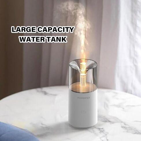Portable Car Essential Oil Diffuser Humidifier with Retro Candlelight Effect Water Based Oil for Home Office Travel Car Cabin Light & Diffuser in Kuwait