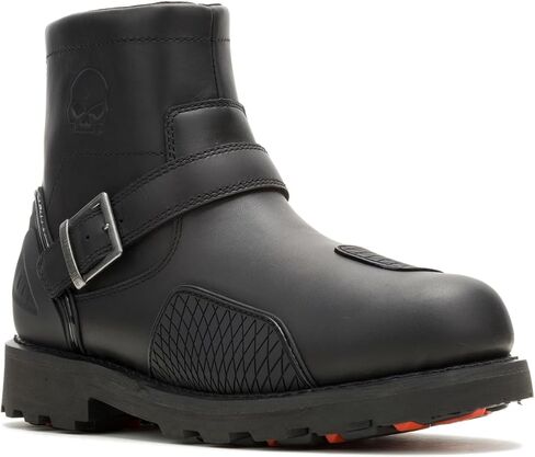 Harley-Davidson Men's Shrader Skull Ride WP Leather Motorcycle Boots, D96319 in Saudi Arabia