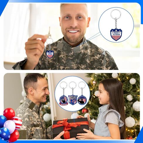 Sureio 120 Pcs Thank You for Your Service Veterans Gifts Bulk, Patriotic USA Military Retirement Appreciation Keychain Favors in Saudi Arabia