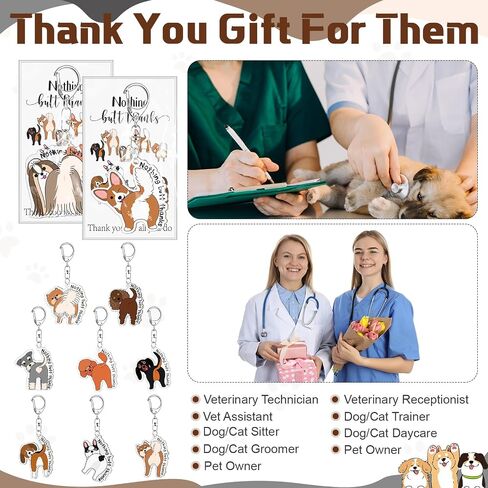 Cunno Vet Tech Technal Gifts Funny Dog Acrylic Keychains with strid stard card to the peterinist in Kuwait