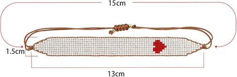 KELITCH على شكل قلب التفاف سوار ميوكي الخرز الصداقة سوار فاسق أساور مجوهرات in Kuwait