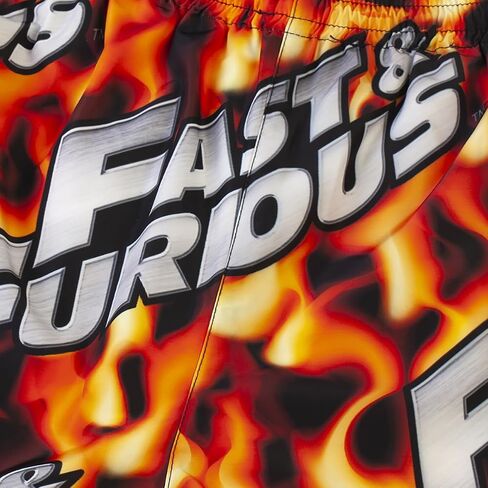 Fast & Furious Repeat Logo Flame Background Adult Shorts in Saudi Arabia