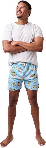 SpongeBob Squarepants Beach Day All-Over Print Men Blue Active Mesh Shorts in Kuwait