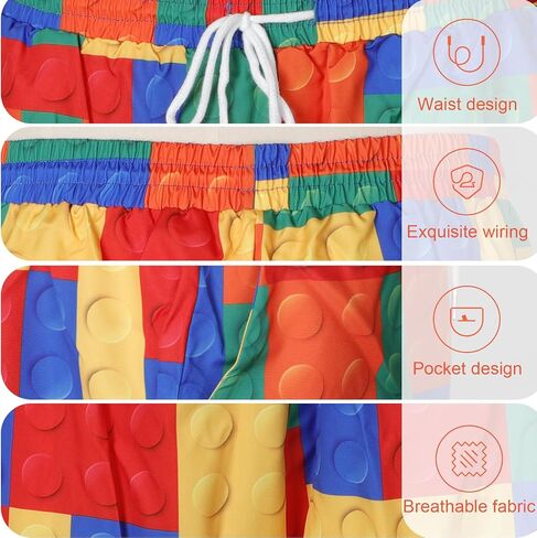 Mens Swim Trunks Quick Dry Beachwear Drawstring Waist Summer Vacation Water Sports Activities Lightweight Beach Shorts in Saudi Arabia