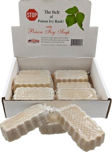Poison Ivy Soap – All Natural Relief from Poison Ivy, Poison Oak, or Poison Sumac - 12 Pack, Counter Display in Kuwait