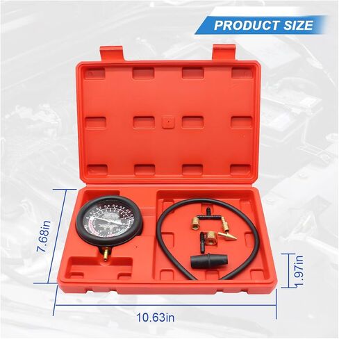 Fuel Pump and Vacuum Tester Gauge, Car Carburetor Leak Diagnostics Tester Kit, Universal Pressure Testing Meters for Automotive Engine Fuel System in Saudi Arabia