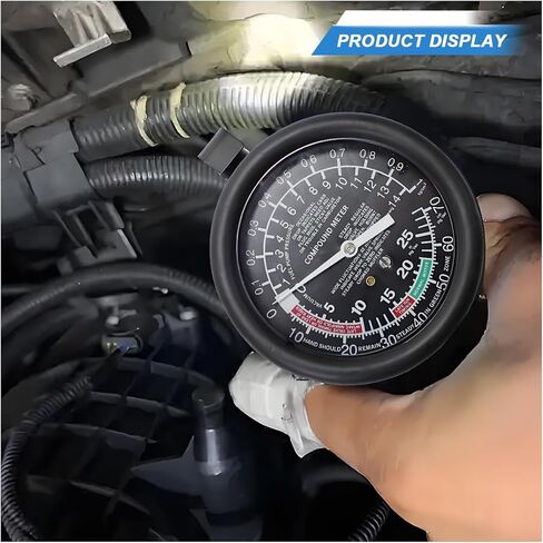 Fuel Pump and Vacuum Tester Gauge, Car Carburetor Leak Diagnostics Tester Kit, Universal Pressure Testing Meters for Automotive Engine Fuel System in Saudi Arabia