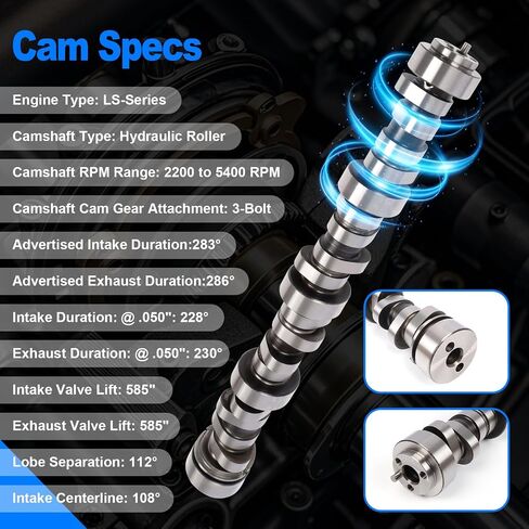 E1840p ميكانيكا قذرة المرحلة 2 طقم عمود الحدبات ، ملائمة لعام 1999-2013 CHEVY/GMC LS GEN 3/4 4.8L 5.3L محركات Vortec - تشمل CAM ، المصاعد والصواني ، pushrods ، gaskets in Kuwait