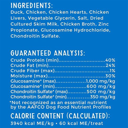 Happy Hips Duck Jerky، علاجات الكلاب الخالية من الحبوب مع الجلوكوزامين والكوندرويتين، صنع في الولايات المتحدة الأمريكية، 4 أونصة in Kuwait