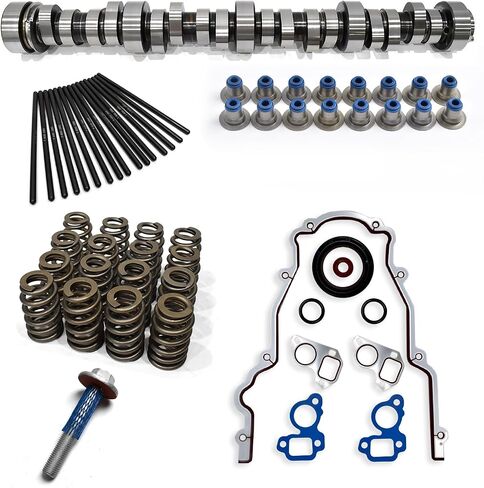 استبدل مجموعة عمود الحدبات Norris Norris مع Springs Pushrods Gufters Timing Supet for 1997-2013 GM CHEVROLET GEN 3/4 LS 4.8/5.3/5.7/6.0/6.2 V8 LSX Engine in Saudi Arabia