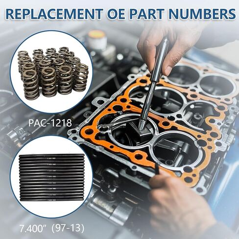 استبدل مجموعة عمود الحدبات Norris Norris مع Springs Pushrods Gufters Timing Supet for 1997-2013 GM CHEVROLET GEN 3/4 LS 4.8/5.3/5.7/6.0/6.2 V8 LSX Engine in Saudi Arabia