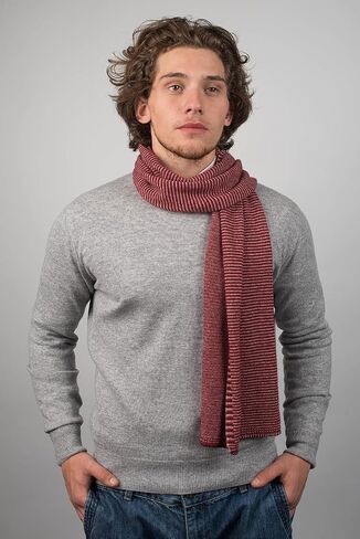 Dalle Piane Cashmere - وشاح مخطط 100 ٪ من الكشمير - صنع في إيطاليا - رجل in Kuwait
