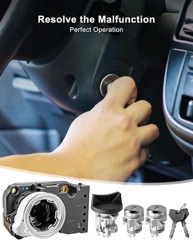 اسطوانة قفل مفتاح الإشعال مع 2 أقفال الباب ومفاتيح مناسبة ل Dodge Ram 1500 2500 3500 Viper Jeep Grand Cherokee Plymouth Prowler استبدال 5003845AA 56021346AB 5003893A in Kuwait