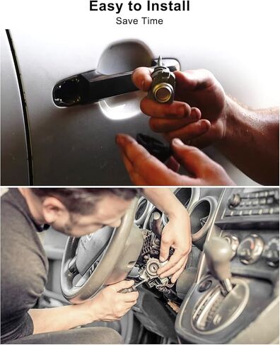 اسطوانة قفل مفتاح الإشعال مع 2 أقفال الباب ومفاتيح مناسبة ل Dodge Ram 1500 2500 3500 Viper Jeep Grand Cherokee Plymouth Prowler استبدال 5003845AA 56021346AB 5003893A in Kuwait