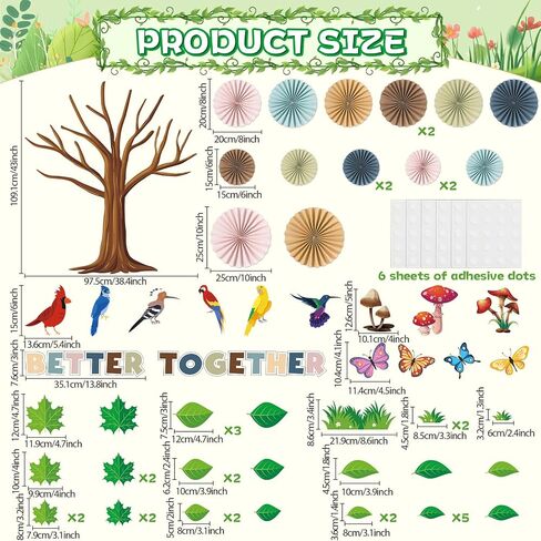 Boho Classroom Tree Bulletin Board Set with 3D Paper Fans Positive Better Together Bulletin Board Decorations for Back to School Motivational Office Home Decor Wall Door Chalkboard Supplies in Saudi Arabia