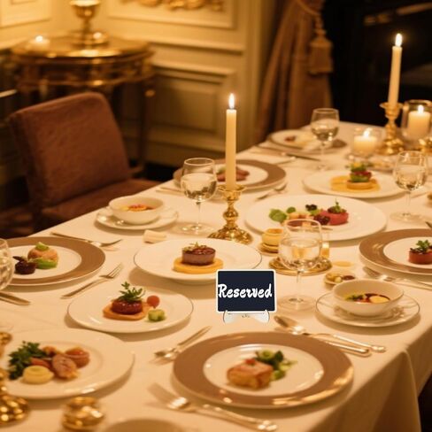 20 حزمة Mini Chalkboard Signs مع Stake Stand ، وعلامات الطعام الخشبية القابلة لإعادة الاستخدام لبوفيه الحفلات ، وملصقات السبورة لحفل الزفاف ، وأرقام الطاولة ، وبطاقات مكان العلامات (5 علامات و 20 ملصقًا) in Kuwait